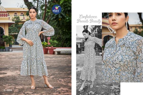 Vitara Clinton Exclusive Designer Georgette Long Kurti Collection 